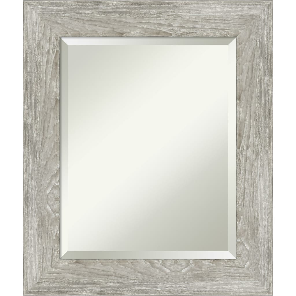 Beveled Wall Mirror - Dove Greywash Frame - Dove Greywash