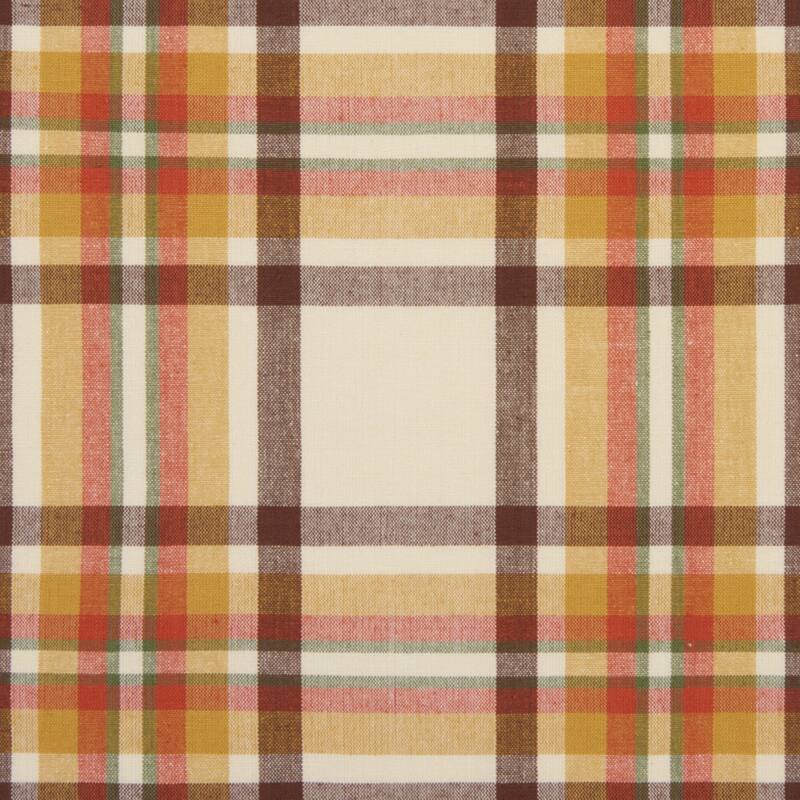 Russet Harvest Woven Plaid Napkins, Set of 8 - 17x17