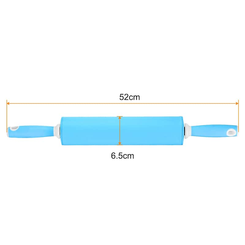 Silicone Rolling Pins for Baking 52cm x 6.5cm - Blue