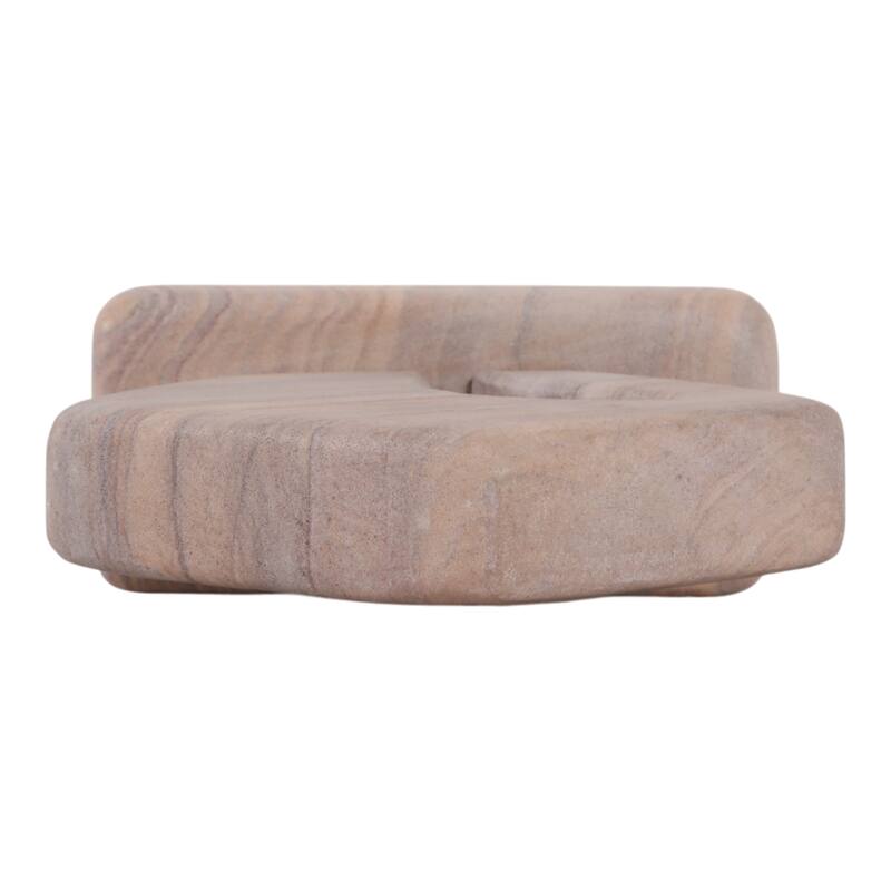 Sandstone Decorative Object Minimalist Statuary Home Decor - 7" Tan - 7.25"