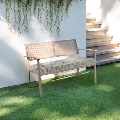Sorra Home Sunbrella Boho Indoor/Outdoor Corded Bench Cushion (Cushion Only)