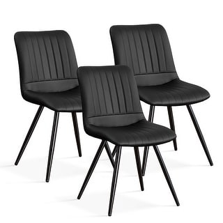 HOMYKA Modern Dining Chairs with Thick Cushions Set of 3
