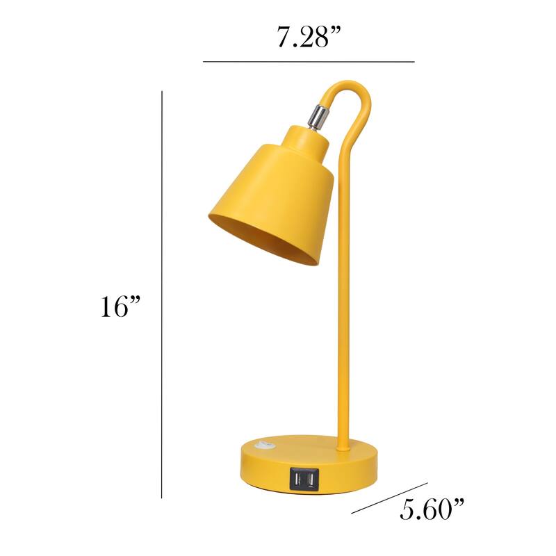 Looped Desk Lamp with Adjustable Shade - 16" - Yellow