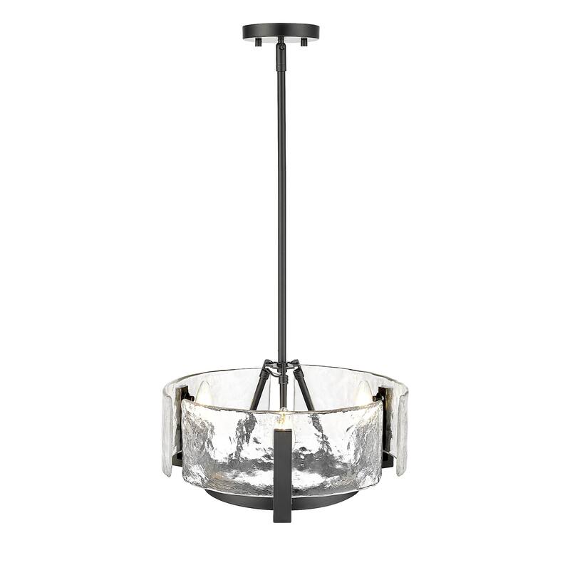 Golden Lighting 3164-3 HWG Aenon 3 Light 17" Wide Drum Chandelier
