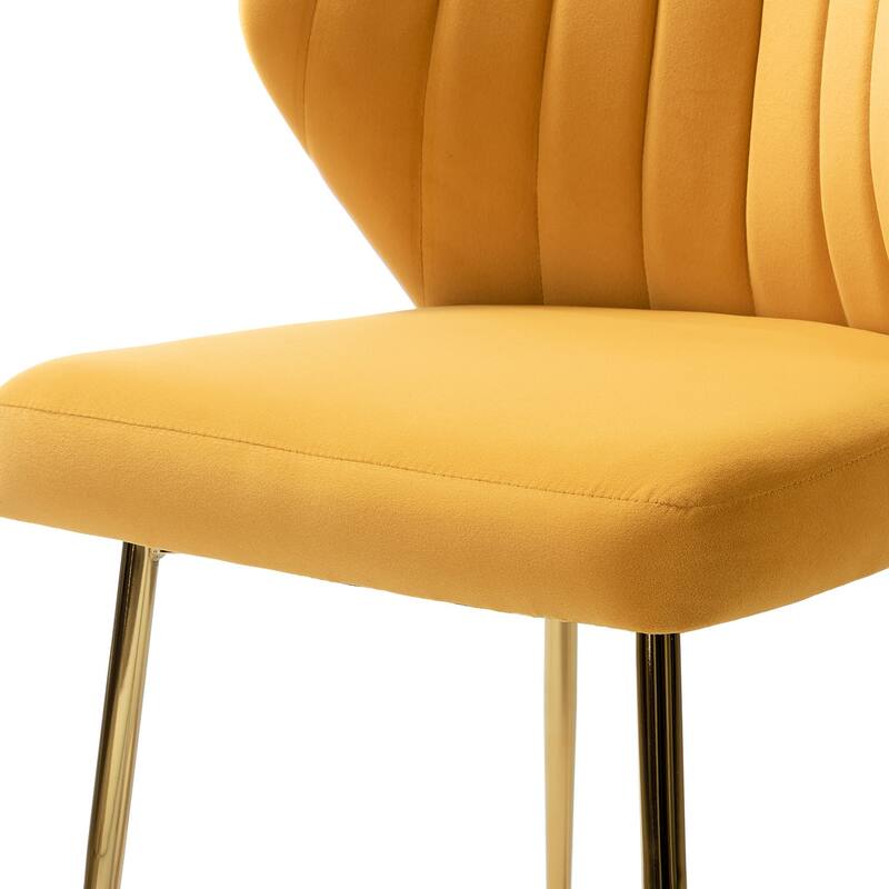 Barbara Contemporary Upholstered Side Chair with Small Base Set of 2 by HULALA HOME