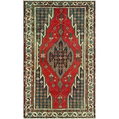 Fine Vintage Bakhtiari Nadya Rust/Ivory Rug - 4'2" x 6'9"