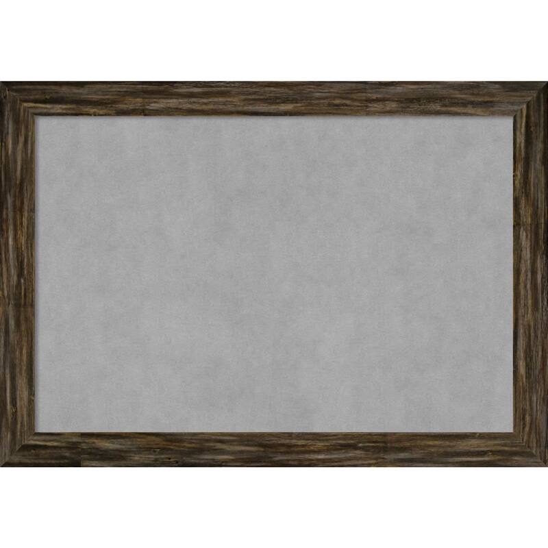 Amanti Art Fencepost Brown Narrow Framed Magnetic Board