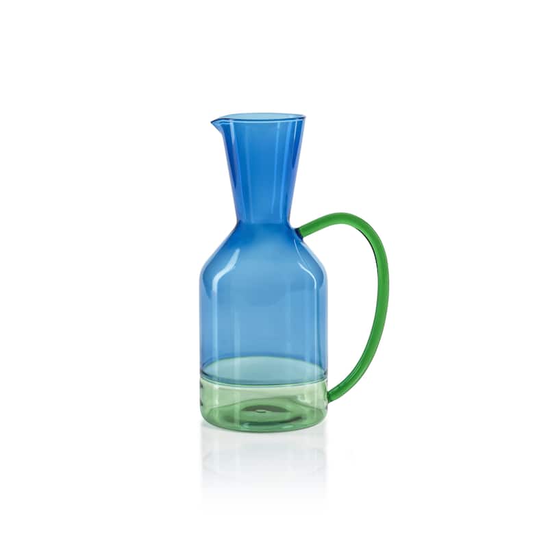 Renell Two-Toned Glass Pitcher - 4.25" x 10"