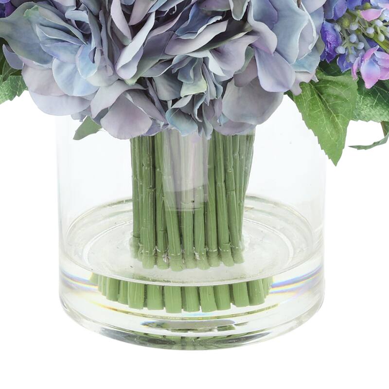 Modern Floral Arrangement with Hydrangeas, Viburnum and Lilacs