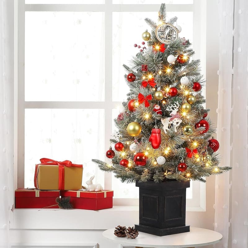 3FT Christmas Artificial Desktop Tree for Indoor Outdoor Decor