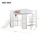 preview thumbnail 4 of 22, Full Size Metal Loft bed with Desk Wardrobe Basketball Hoop Slide