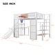preview thumbnail 6 of 10, Full Size Loft Bed w/Desk,Wardrobe,Basketball Hoop,Slide,Staircase