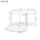 preview thumbnail 27 of 27, Full Metal Bunk Bed with Shelf and Guardrails, Black