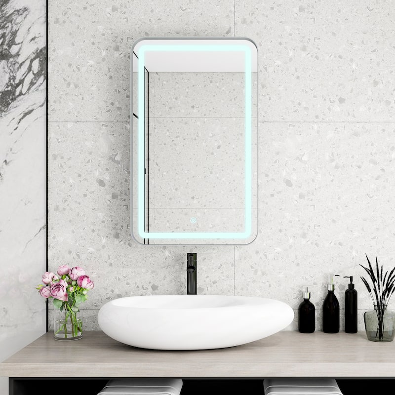 Roomfitters Rectangle Medicine Cabinet with Mirror, Wall Mounted Bathroom Storage - Silver