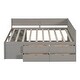 preview thumbnail 18 of 31, Full Size Daybed with Drawers and Shelves Storage Bed Frame