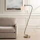 preview thumbnail 2 of 5, Uttermost Irwin Curved Brass Floor Lamp