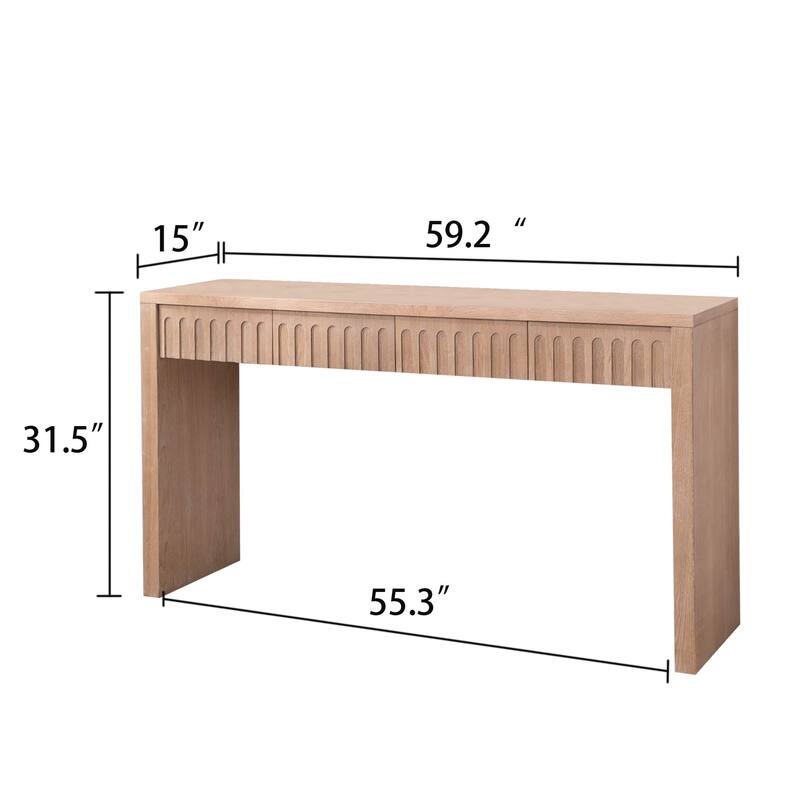 Modern Console Table with 4 Drawers