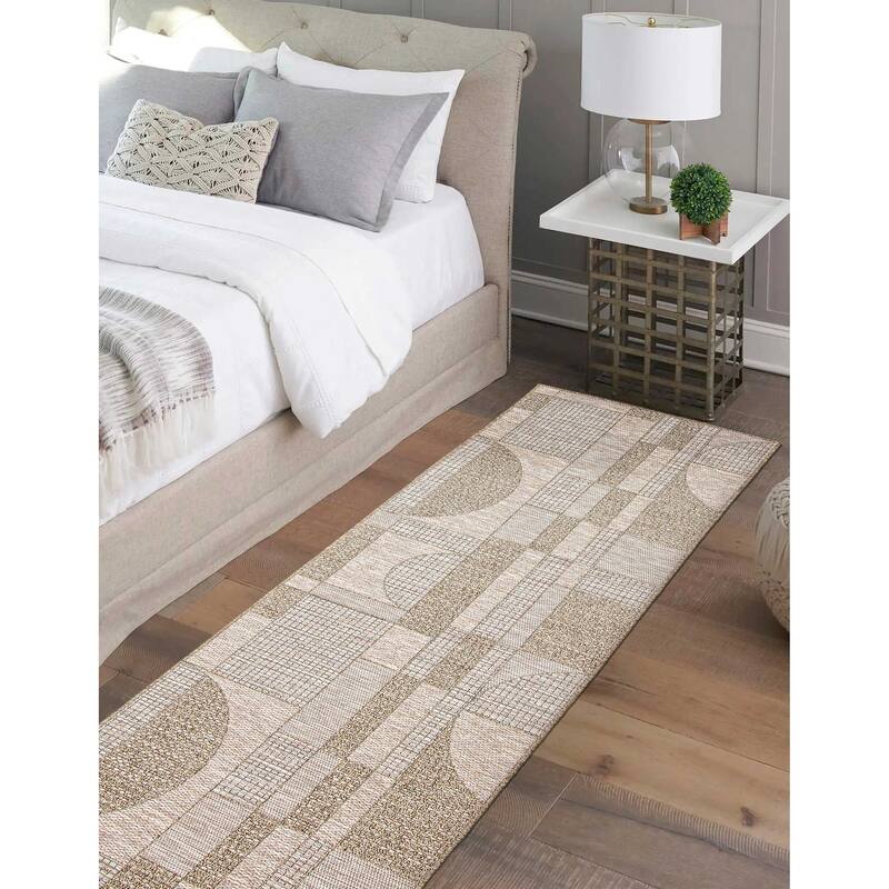 ECARPETGALLERY Machine Woven Bodhi Taupe Area Rug