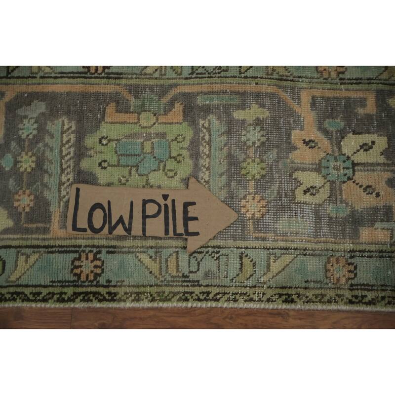 Hand Knotted Oriental 100% Wool Carpet Traditional Medallion Greys & Charcoal Tabriz Area Rug - 11' 2'' X 7' 7''