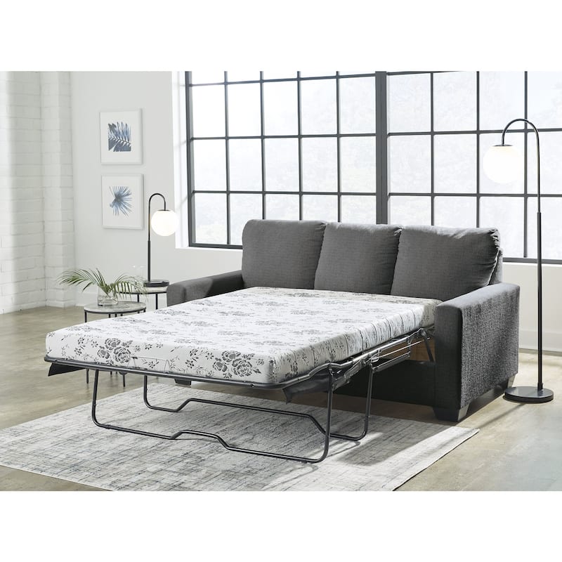Signature Design by Ashley Rannis Pewter Full Sofa Sleeper - 76"W x 40"D x 39"H
