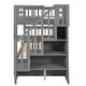 preview thumbnail 12 of 17, Twin over Twin Wood Bunk Bed with Three Drawers, Grey