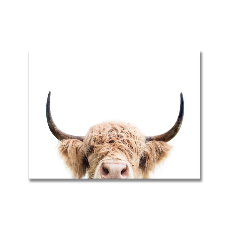 "Peeking Cow" Framed Print Wall Art by Kathrin Pienaar