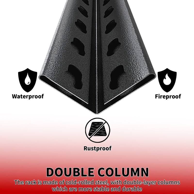 5/6-Tier Adjustable Heavy Duty Metal Storage Shelves, Black, 72/82"H