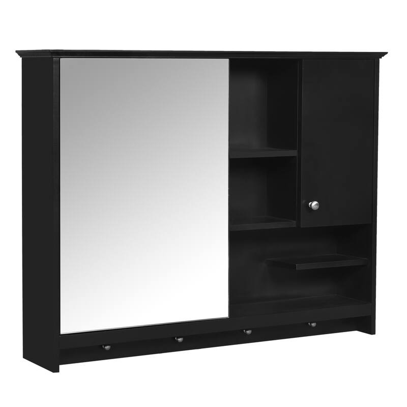 36 Inch Wall Mounted Medicine Cabinet, Bathroom Storage Cabinet with Mirror Door and Adjustabl Shelf
