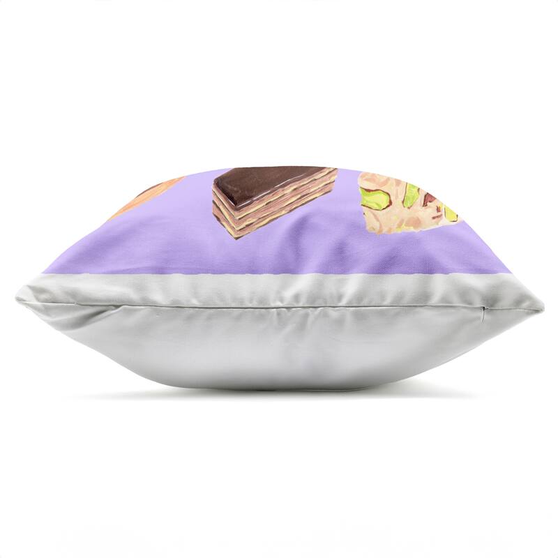 Stupell Bakery Goods on Purple Printed Outdoor Throw Pillow Design by Melissa Wang
