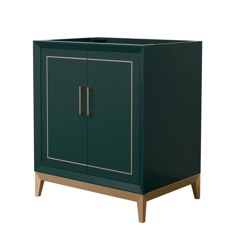Wyndham Collection WCH515130S-CXSXX-MXX Marlena 30" Single Free - Green / Satin Bronze Hardware