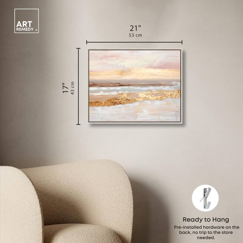 Rose Gold Coast Canvas by Art Remedy