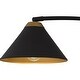 preview thumbnail 5 of 5, Alscott 2-Light Matte Black Linear Chandelier