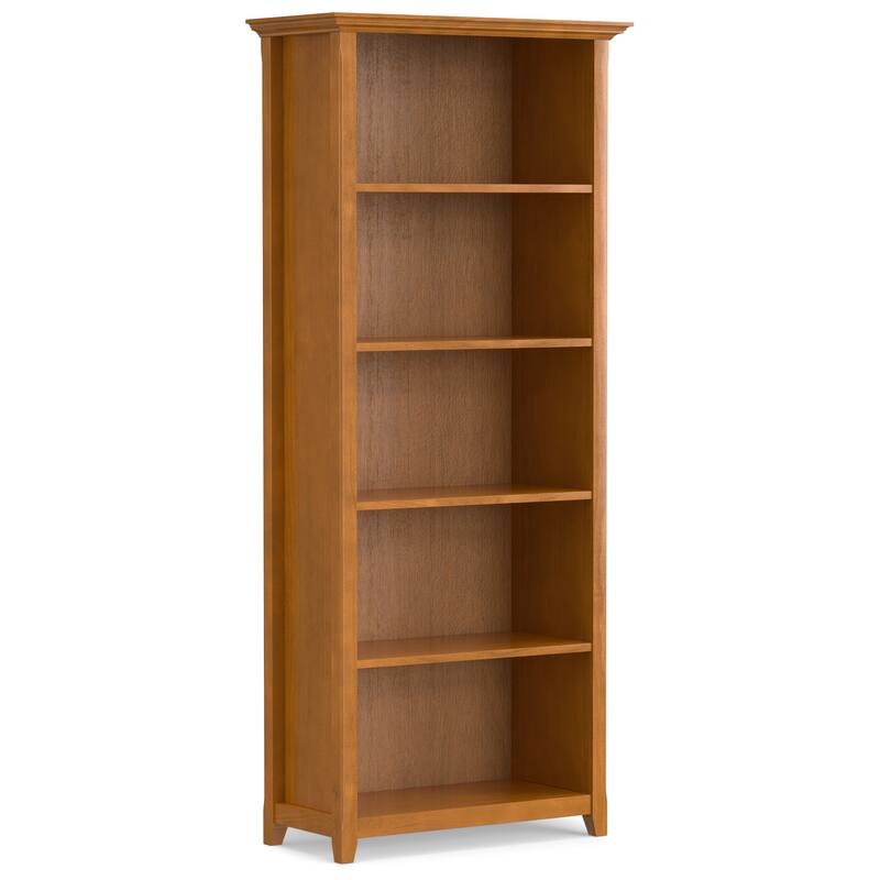 WYNDENHALL Halifax 30" Wide Solid Wood Transitional 5 Shelf Bookcase - 30"w x 14"d x 70" h