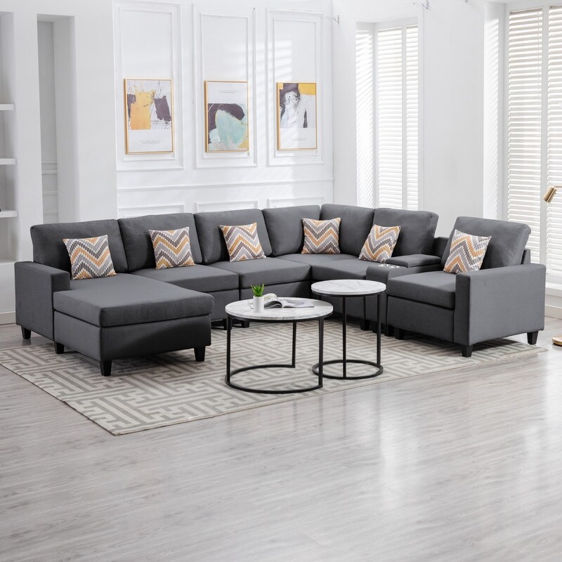 Nolen patio sectional with cushions hot sale