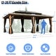 preview thumbnail 61 of 133, EROMMY Hardtop Gazebo,Outdoor Pergola with Double Roof & Netting & Curtains,Heavy Duty Canopy for Patio, Backyard, Pool party