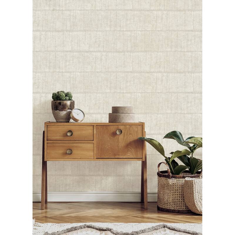 Advantage Blake Bone Texture Stripe Wallpaper