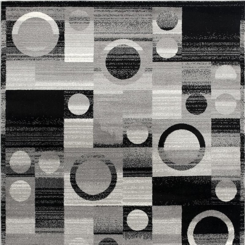 HomeRoots Geometric Modern Rectangle Area Rug - 60.00 in. x 27.00 in. x 0.30 in.