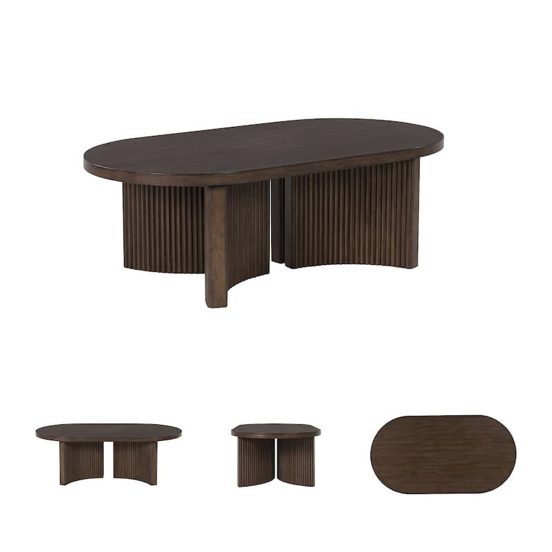 Signature Design by Ashley Korestone Dark Brown Coffee Table - 52"W x 28"D x 17"H