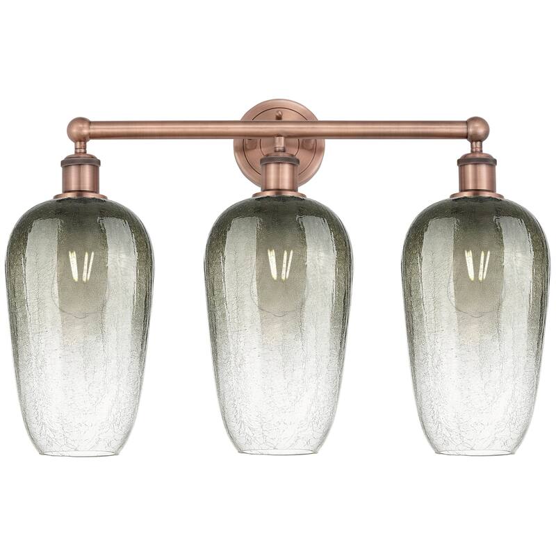 Innovations Lighting 616-3W-18-25 Brookhaven Flute Vanity Brookhaven - Antique Copper / Slate