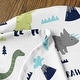 preview thumbnail 4 of 4, Mod Dino Collection Boy Baby Cocoon and Beanie Hat Sleep Sack - 2pc Set - Blue, Green and Grey Modern Dinosaur