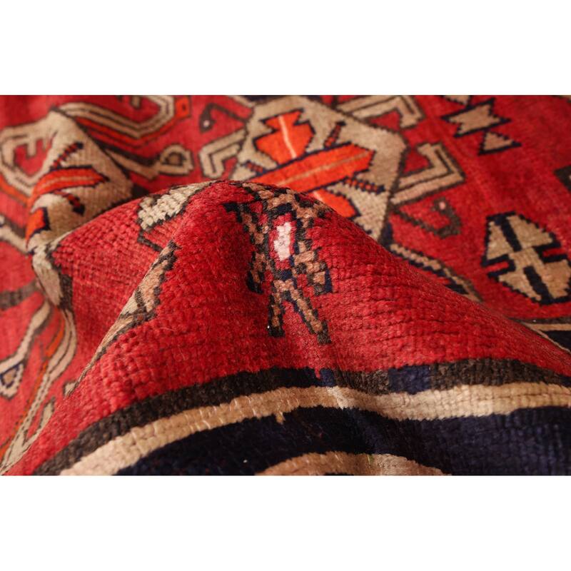 ECARPETGALLERY Hand-knotted Melis Vintage Red Wool Rug - 4'9 x 6'4