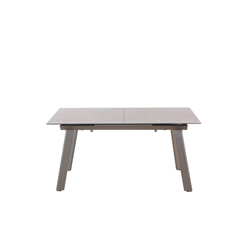 Somette Glass & Ceramic Table with Pop Up Extension