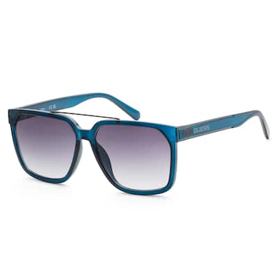 Guess Men's 60mm Shiny Blue Sunglasses