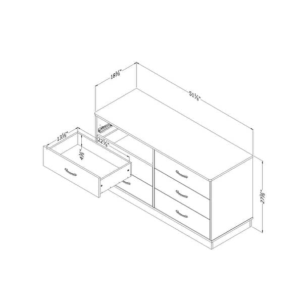 South Shore Logik 6-Drawer Double Dresser