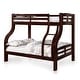 preview thumbnail 5 of 8, Biff Transitional Twin over Full Solid Wood Bunk Bed with Ladder by Furniture of America