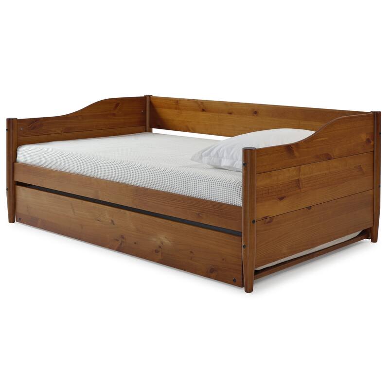 Mid Century Classic Twin Size Day Bed with Trundle