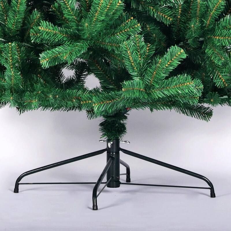 7.5ft Unlit Artificial Christmas Tree with Foldable Metal Stand