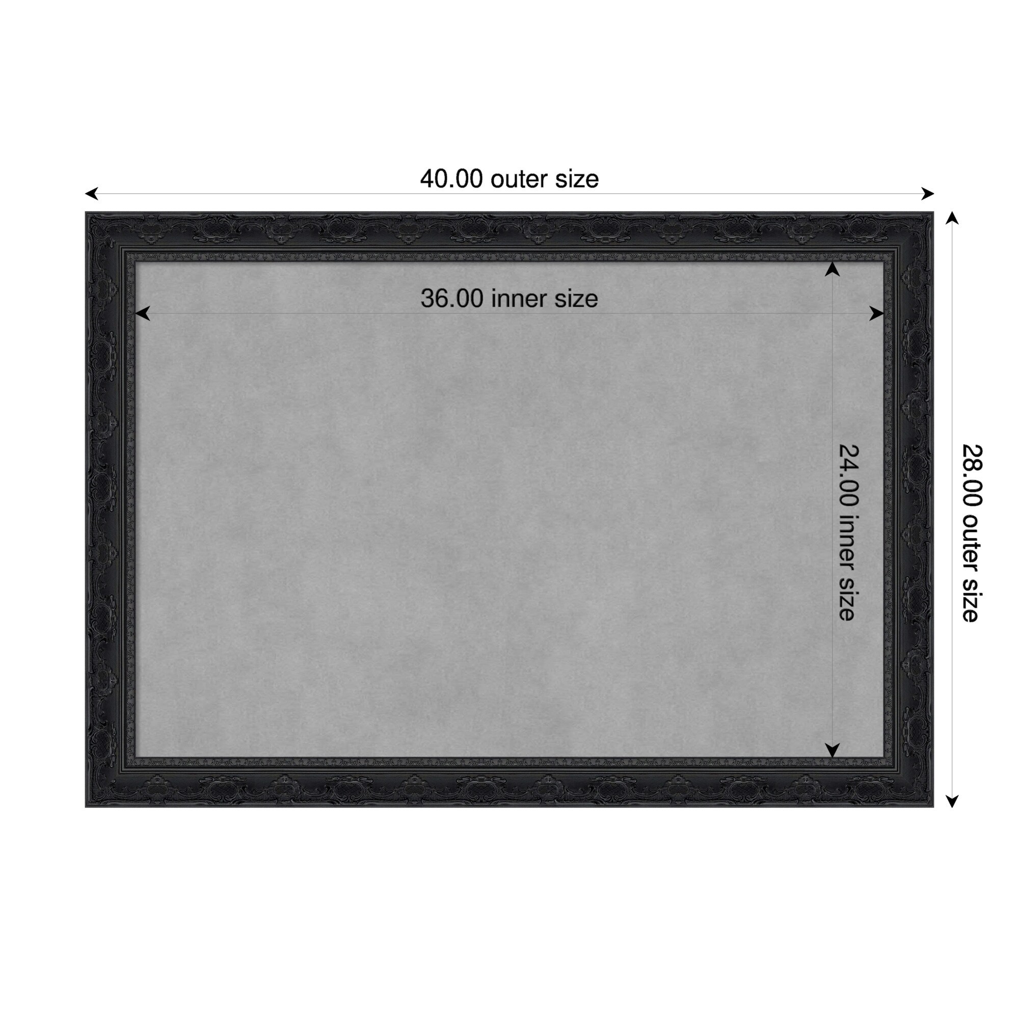 Amanti Art Filigree Gloss Black Framed