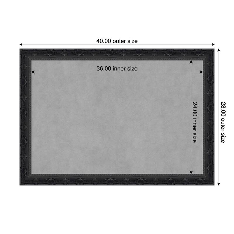 Amanti Art Filigree Gloss Black Framed - 40 x 28 in - Filigree Gloss Black