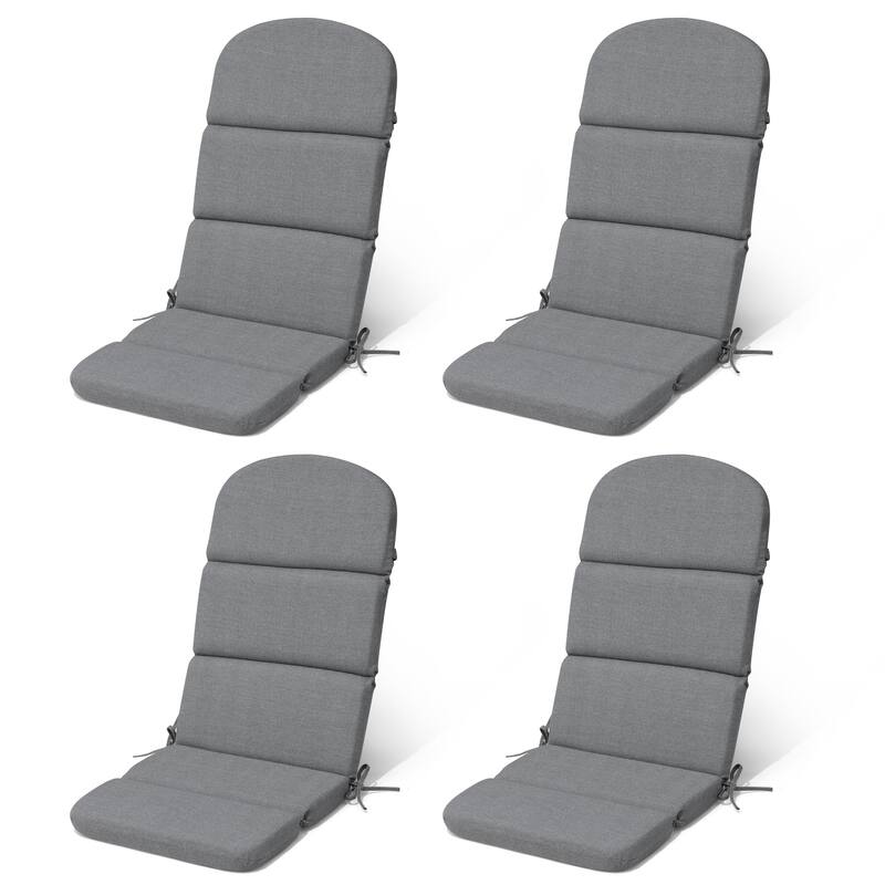 Crestlive Products Outdoor Adirondack Chair Cushion Patio Chair Pad - 4PC - Light Gray